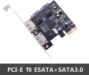 FOR SATA Riser Card PCI-E To ESATA+SATA 3.0 6G Hard Drive Expansion Card Pcie To SATA/ESATA3.0 Adapter Card