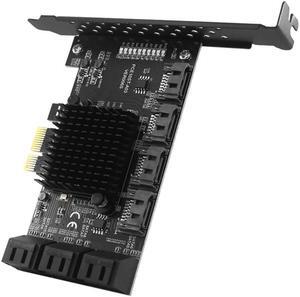 FOR Pci Express Multiplier PCIE 1X To 10 Port SATA Expansion Card PCI Express X16 Ext SATA 3.0 6Gbps Support HDD SSD