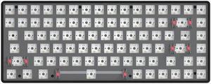 FOR 84 Key Hot-Swappable Mechanical Keyboard 3 Mode 2.4G Customized Mechanical Keyboard Kit