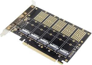 FOR PCIE 5-Port M.2 SSD Expansion Card Key B NGFF SSD Computer Motherboard Solid State Drive Expansion Card