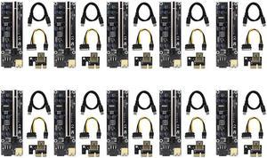 FOR 10PCS Riser Card 1X To 16X Ext 009S Plus Riser Adapter For GPU Miner Mining PCIE PCI PCI-E Graphics Extension Cable