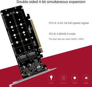 FOR Pciex16 To M.2 M-Key Expansion Adapter NVME PCI-E X16 Expansion Card + M.2 NVME To SATA3.0 PCIE To SATA 6-Port Expansion Card