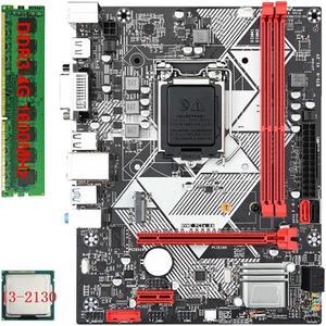 FOR B75-H Desktop Motherboard +I3-2130 CPU +1X4G DDR3 1600MHz RAM LGA 1155 USB 3.0 SATA 3.0 Computer Motherboard