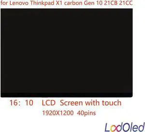 FOR 16:10 14.0 for X1 Carbon Gen 10 21CB00BVUS IPS Display LED LCD Screen 1920X1200 40pins 60hz