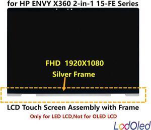 FOR 15.6 LED FHD for 2-in-1 15t-fe1xx LCD Screen Display Digitizer Assembly + Frame(Silver) 1920x1080 30pins