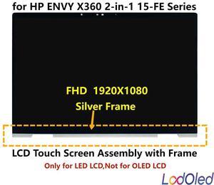 FOR 15.6 LED FHD for 2-in-1 15t-fe000 LCD Screen Display Digitizer Assembly + Frame(Silver) 1920x1080 30pin 60hz