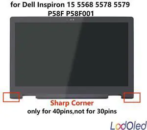 FOR 15.6 LED FHD LCD Screen Digitizer Glass Assembly+Frame for 15-5568 5578 5579 P58F001 1920X1080 40pins 60hz
