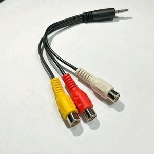 FOR 3RCA female 3.5mm male Jack Plug Male to 3 RCA Adapter Cable connector extension 3.5 to 3 RCA female Audio Video AV Wire Cord