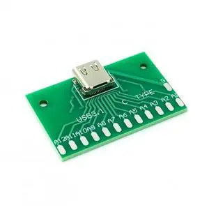 FOR TYPE-C Female Head Test Board USB 3.1 Connector adapter board with PCB board 24P base to measure current conduction