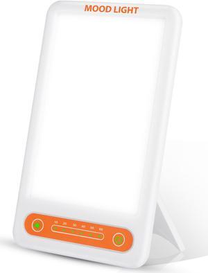 MOOD LIGHT Light Therapy Lamp, UV Free 10000 Lux Brightness, 6 Timer Function, Adjustable Brightness Levels, Touch Control, and Rotatable Standing Bracket for a Happy Home/Office/Travelling