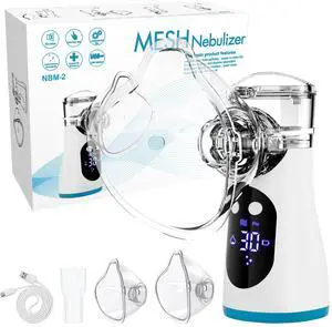 Portable Rechargeable Mesh Nebulizer for Adults & Kids, Handheld Ultrasonic Nebulizer Machine with 2 Modes, Ultra Quiet <25dB, Fine Mist for Respiratory Relief, Travel & Home Use,Blue Portable Rechargeable Mesh Nebulizer for Adults & Kids, Handheld Ultrasonic Nebulizer Machine with 2 Modes, Ultra Quiet <25dB, Fine Mist for Respiratory Relief, Travel & Home Use,Blue