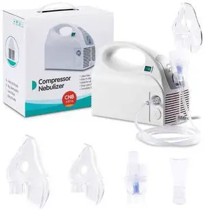 Portable Compressor Nebulizer Machine for Adults & Kids, Personal Steam Inhaler with Adjustable Nebulization Rate, Low Noise, Complete Accessories for Home Use ,Grey Portable Compressor Nebulizer Machine for Adults & Kids, Personal Steam Inhaler with Adjustable Nebulization Rate, Low Noise, Complete Accessories for Home Use ,Grey
