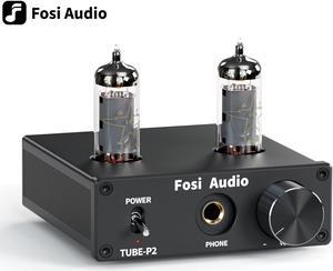 Fosi Audio P2 Headphone Amplifier Vacuum Tube Headphone Amp Mini Hi-Fi Stereo Audio with Low Ground Noise Output Protection