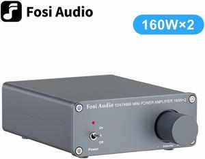 Fosi Audio TDA7498E 2 Channel 160W x2 Stereo Audio Amplifier Mini Hi-Fi Class D Integrated Amp for Passive Speakers with 24V Power Supply