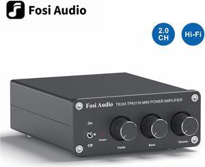 Fosi Audio TB10A 2 Channel Stereo Audio Amplifier Receiver Mini Hi-Fi Class D Integrated Amp 2.0CH for Home Speakers 100W x 2 with Bass and Treble Control TPA3116(with Power Supply) Fosi Audio TB10A 2 Channel Stereo Audio Amplifier Receiver Mini Hi-Fi Class D Integrated Amp 2.0CH for Home Speakers 100W x 2 with Bass and Treble Control TPA3116(with Power Supply)