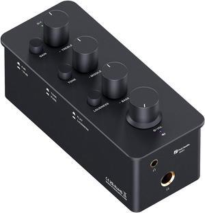 Fosi Audio SK01 Headphone Amplifier Equalizer Preamp with Bass Midrange Treble Tone Control and Loudness Compensation Portable Class A Analog Amp for Electric Guitar Instrument with 3.5mm 6.35mm Jacks