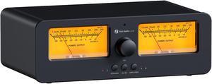 Fosi Audio LC30 VU Meter Amplifier Speaker Selector Switch Box Audio Visualizer 2 in 2 Out Vintage Switcher for High Power Stereo Class A, B, AB, D, Tube Amps Home Audio Component with Remote Control