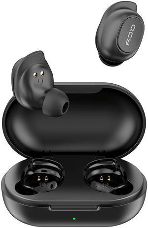 QCY T9 True Wireless Earbuds with Microphone, TWS 5.0 Bluetooth Headphones,Compatible for iPhone, Android and Other bluetooth devices, Black