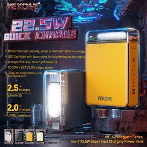 WEKOME WP-42 (10000mAh) Vanguard Series Super Fast Charging Power Bank PD 20W+22.5W