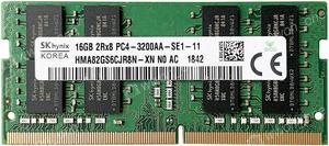 SK Hynix HMA82GS6CJR8N-XN N0 16GB DDR4 3200Mhz PC4-25600 DDR4-3200MHz  2Rx8 PC4-3200AA non-ECC Unbuffered CL22 260-Pin SoDimm 1.2V For Laptop