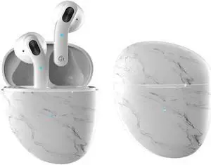 Vista Marble Pebble Twin Bluetooth Headphones - White Pebble Vista Marble Pebble Twin Bluetooth Headphones - White Pebble