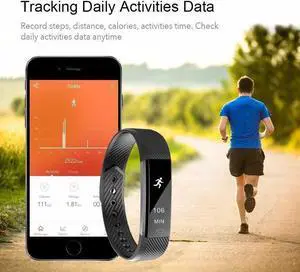 SmartFit Slim Activity Tracker And Monitor Smart Watch With FREE Extra Band - Black SmartFit Slim Activity Tracker And Monitor Smart Watch With FREE Extra Band - Black