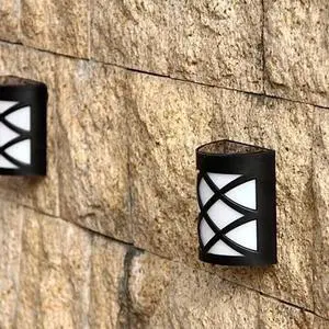 Vista Spotlight Solar Wall Light In Lattice Design - Black Vista Spotlight Solar Wall Light In Lattice Design - Black