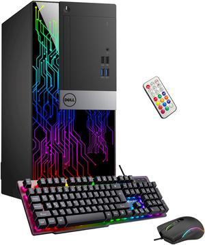 Refurbished Custom Built RGB Lights Gaming PC  Dell OptiPlex Mini Tower Computer Intel Core i7 6700 QuadCore Processor NVIDIA GeForce GT 1030 2GB 32GB RAM 1TB SSD Win 10 Pro WIFI HDMI