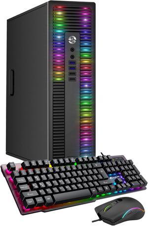 Gaming PC with RGB Lights - HP ProDesk Desktop Computer i7 4th Gen Processor 3.40 GHz NVIDIA GeForce GT 1030 2GB 16GB RAM 1TB SSD Win 10 Pro WIFI, KB Mouse Combo, HDMI