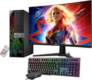 Dell OptiPlex SFF Computer with 27 Inch Gaming Monitor i5 6500 3.2 GHz NVIDIA GT 1030 2GB 16GB RAM 512GB SSD Win 10 Pro WIFI, HAJAAN Keyboard & Mouse