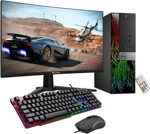 Dell OptiPlex Computer with 27 Inch Gaming Monitor i7 6700 3.4 GHz NVIDIA GT 1030 2GB 16GB RAM 512GB SSD Win 10 Pro WIFI, HAJAAN Keyboard & Mouse