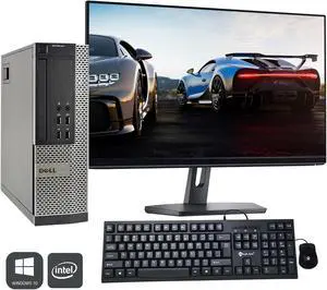 Dell OptiPlex 9020 SFF Desktop Computer with 24" Monitor - Intel Core i5-4570 Processor 3.20 GHz 16GB RAM 512GB SSD Windows 10 Pro WiFi