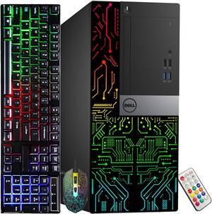 Dell OptiPlex Gaming Tower RGB Lights Computer Intel Core i5 8500 8th Gen Processor Up to 4.10GHz - GeForce GTX 1050 Ti 4GB - 16 GB RAM 1TB M.2 NVME - Windows 11 Pro - WiFi - Bluetooth