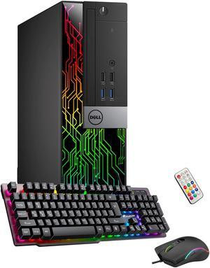 Dell OptiPlex Desktop Customized RGB Lights Computer Intel i5 QuadCore Processor 16GB RAM 1TB SSD Win 10 Pro WIFI HAJAAN Gaming PC Keyboard  Mouse HDMI