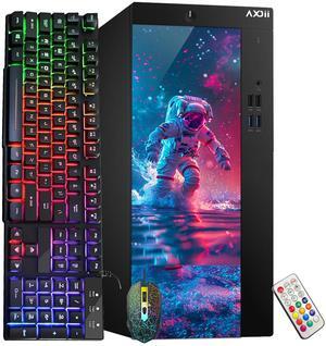 AXOII RGB Gaming PC Desktop Computer, Intel Core i5 Processor Upto 4.1GHz, GeForce RTX 3050 6GB, 32GB RAM, 1TB NVMe, Wi-Fi, Bluetooth - Windows 11 Pro