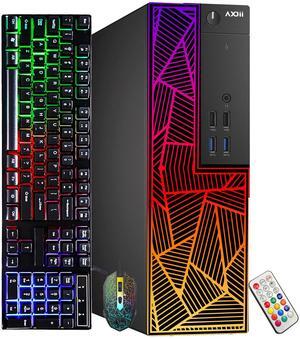 AXOII Custom Built RGB Lights Gaming PC, Intel Core i7-6700 Upto 4.0GHz, AMD Radeon RX 550 4GB, 16GB RAM, 512GB SSD, Wi-Fi, Bluetooth - Windows 10 Pro