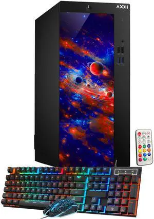 AXOII RGB Gaming PC Desktop Computer, Intel Core i7 Processor Upto 4.20GHz, GeForce GTX 1650 4GB, 32GB RAM, 1TB NVMe, Wi-Fi, Bluetooth - Windows 10 Pro