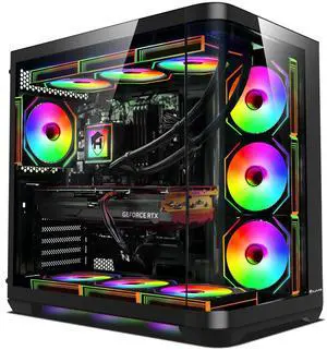 HAJAAN PhantomX Gaming Desktop PC, Intel i9 12900K Processor, GeForce RTX 5070 12GB GDDR7, AI-Enhanced Graphics, 32GB DDR4, 2 TB NVMe SSD, Liquid Cooling, Wi-Fi, Window 11 Pro