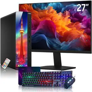 AXOII RGB Desktop PC with 27" FHD Monitor Intel Core i7 up to 4.6GHz, 16GB RAM, 256GB SSD, Wi-Fi, Windows 11 Pro AXOII RGB Desktop PC with 27" FHD Monitor Intel Core i7 up to 4.6GHz, 16GB RAM, 256GB SSD, Wi-Fi, Windows 11 Pro
