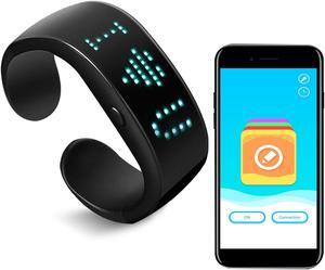 LED Display Phone Control Bluetooth Bracelet for Party Concert Camping Outdoor Sports - Multicolor