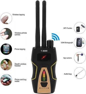 T8000 Portable Anti Spy Radio RF Signal Detector for Hidden Camera Detection - GSM Audio Bug Finder / GPS Scanner