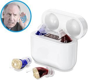 GM-912 Digital Hearing Aid Sound Amplifier With Digital Display Charging Compartment (Red Blue)
