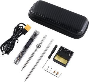 SEQURE SI012 Soldering Iron, 68W Electric Soldering Iron Kit Adjustable Temperature 212°F-842°F, 8S Fast Heating, Digital OLED, Auto Sleep, 2 Soldering Tips Portable Welding Tool