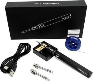 Cordless Soldering Iron Kit - Portable USB Solder Iron with 1000mAh Rechargeable Soldering Kit for Electronics, Appliance Repair, DIY
