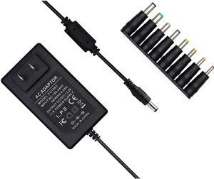 Excelity AC to DC 15V 3A Power Supply Adapter with 5.5mm x 2.1mm Connector Plug for LCD Tablets Webcam Routers Toys Recorder Bluetooth Speaker
