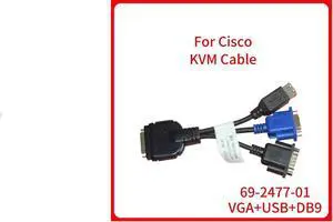 VGA+USB+DB9 For Cisco UCS KVM Dongle Cable Adapter 37-1016-01 VGA USB DB9 Seria server cable