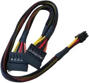 Small 6Pin to Splitter 15Pin SATA Power Cable Cord for DELL Vostro 3650 3653 3655 Desktop Computer HDD SSD Expansion Cable 50cm