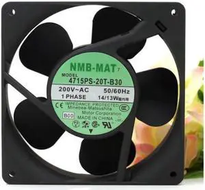 NEW NMB-MAT 4715PS-20T-B30 200V 14/13W 12038 aluminum frame suitable for 220V industrial case cooling fan