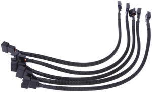 10pcs/lot 27cm 4Pin PWM Connector Computer Case Fan Extension Cable w/ Black Sleeved