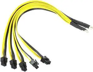 2pcs/lot S7 S9 to 5X PCI-E PCIe 6Pin GPU Graphics Card Splitter Power Cable BTC Miner S11 T9+ X10 L3+ A3 A841 M3 P3